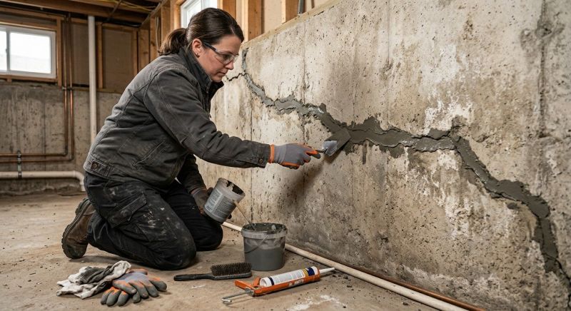 Cracked Basement Floor Repair in Walton County, GA