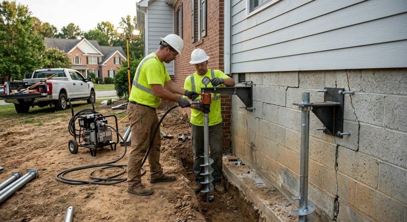 Helical Piers Installation in Walton County, GA
