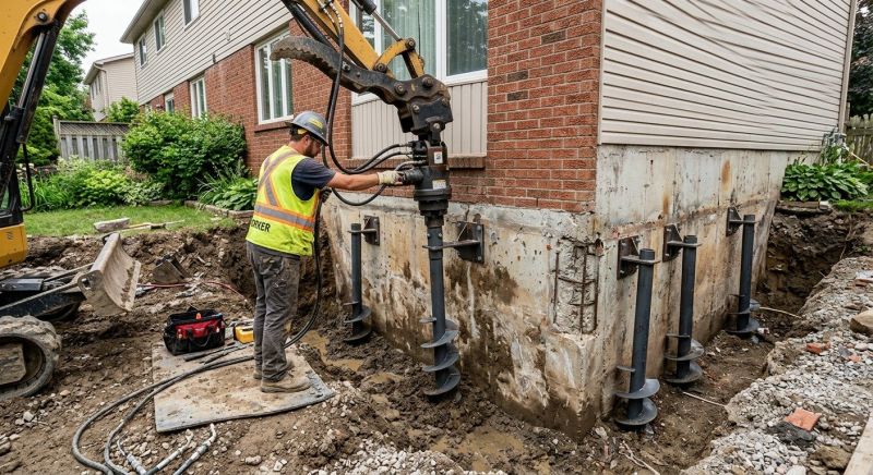 Helical Piers Installation in Walton County, GA