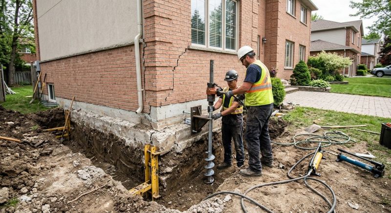 Sinking Foundation Repair in Grayson, GA