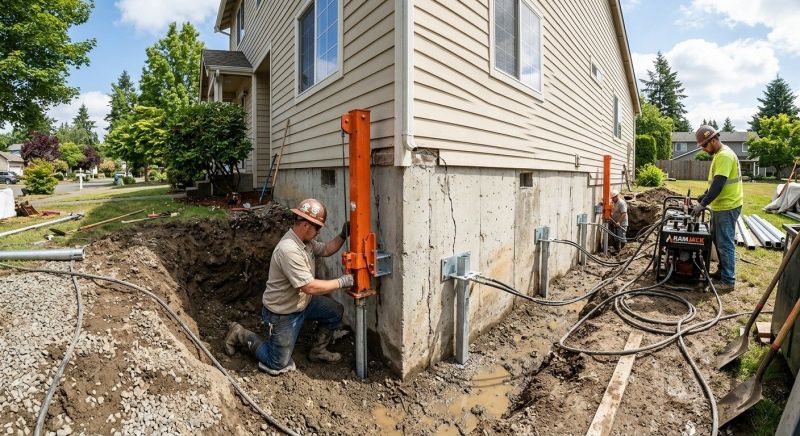 Sinking Foundation Repair in Hoschton, GA