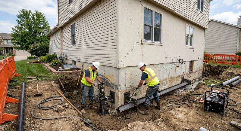 Sinking Foundation Repair in Mansfield, GA